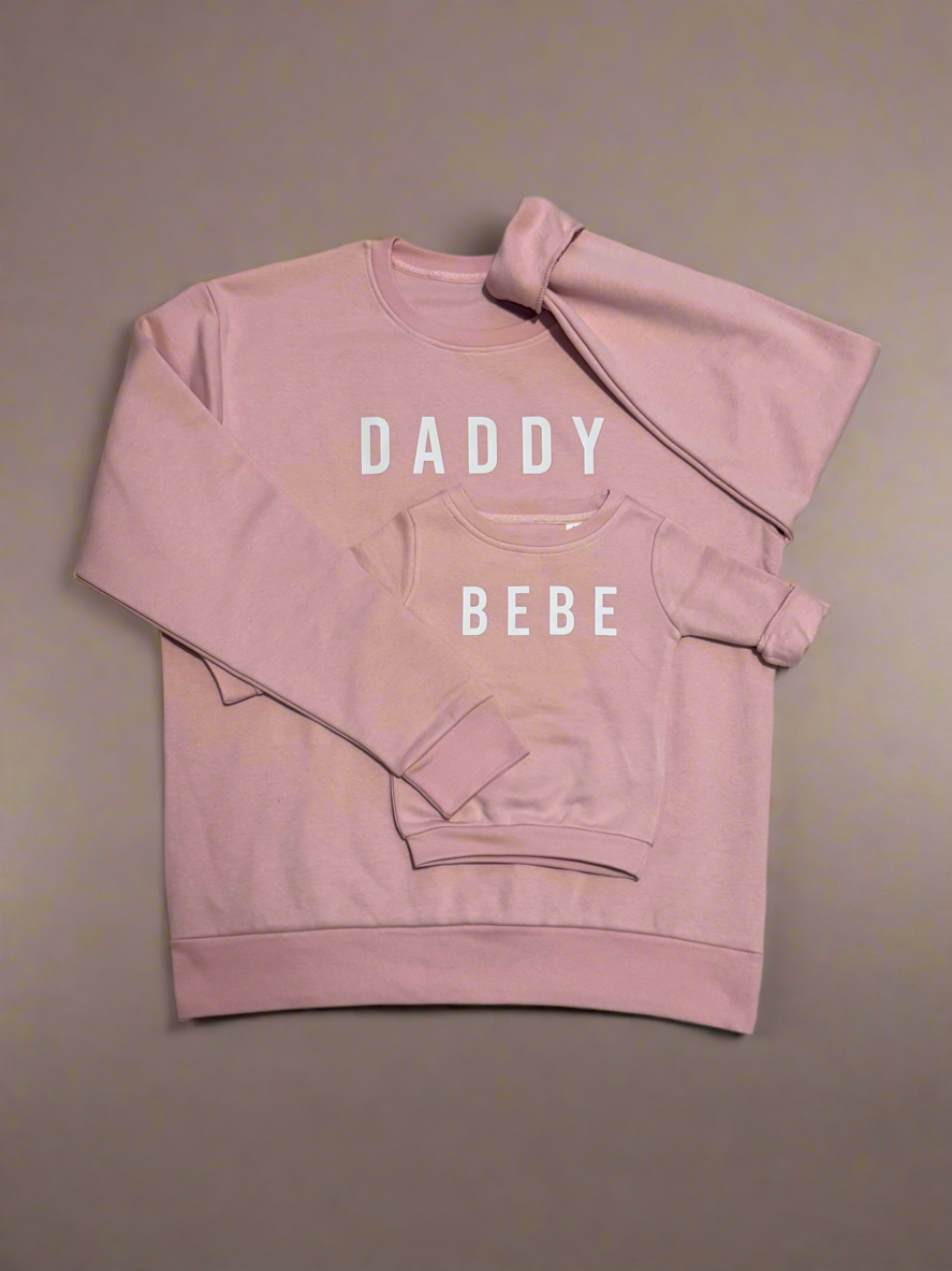 Collegepaita Daddy - Soft Pink