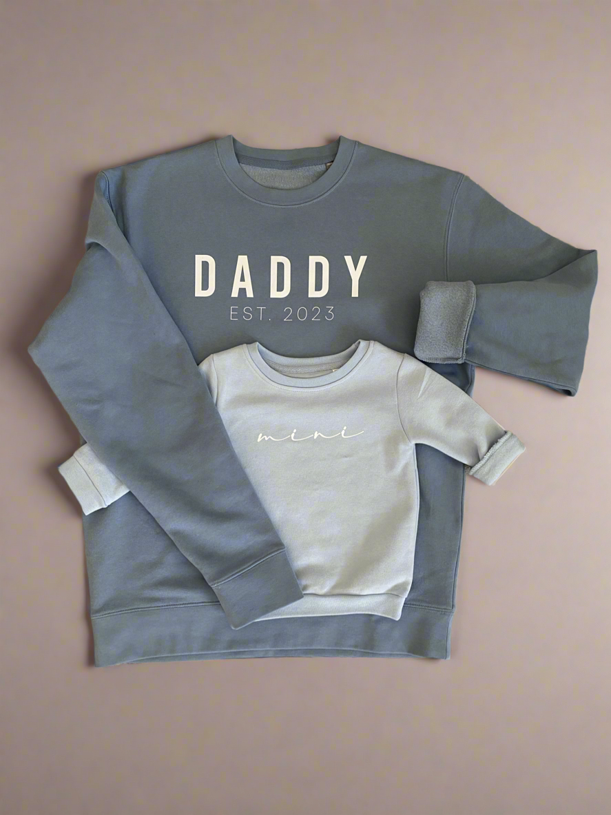 Collegepaita Daddy - Mineral Blue